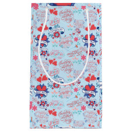 母の日BG 02 LBlue BG スモールペーパーバッグ