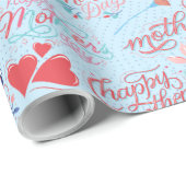 母の日BG 02 LBlue BG ラッピングペーパー (ロールコーナー)