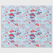 母の日BG 02 LBlue BG ラッピングペーパー (フラット)