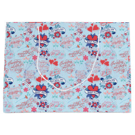 母の日BG 02 LBlue BG ラージペーパーバッグ