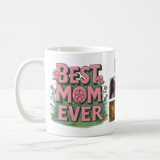 母の日Gifs母は今ま最高ので写真のコラージュ コーヒーマグカップ (左)