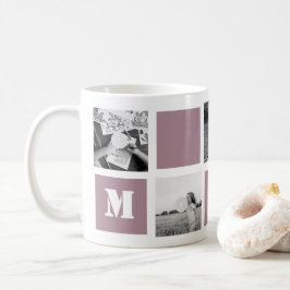 母の日Mauve 5枚の写真Mom Collage Mug コーヒーマグカップ
