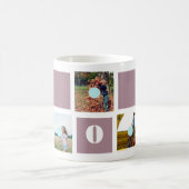 母の日Mauve 5枚の写真Mom Collage Mug コーヒーマグカップ (中央)
