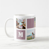 母の日Mauve 5枚の写真Mom Collage Mug コーヒーマグカップ (左)