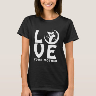 母の日Tシャツ 母と子のシルエット Tシャツ