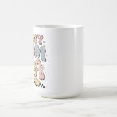 母の時代の恋人で母の日のためのグルービーママ コーヒーマグカップ (中央)