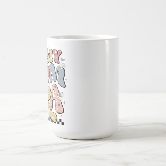 母の時代の恋人で母の日のためのグルービーママ コーヒーマグカップ (中央)