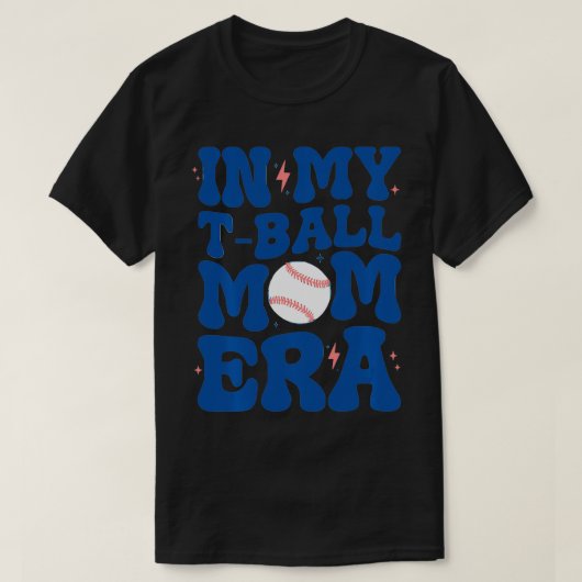 母の時代の野球と子供へ野球で Tシャツ (デザイン正面)