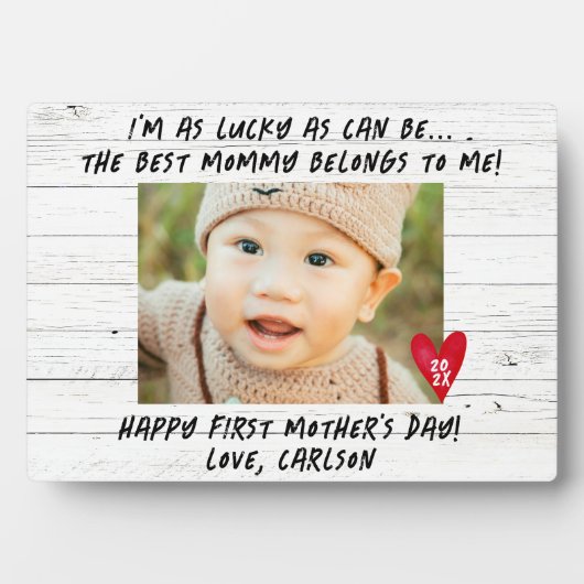 母の最初の母の日の贈り物ママの子供のためのフォトプラーク フォトプラーク (正面)