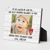 母の最初の母の日の贈り物ママの子供のためのフォトプラーク フォトプラーク (側面)