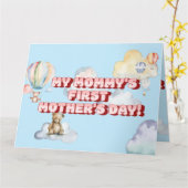 母の最初の母の日用カード カード (黄色い花)