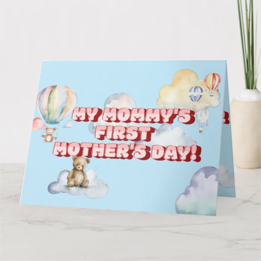 母の最初の母の日用カード カード (正面)