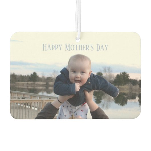 母の最高の日の単なる写真 カーエアーフレッシュナー (裏面)