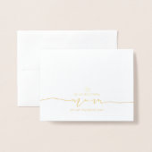 母の朝の結婚可愛いメッセージ 箔カード (封筒付き正面)