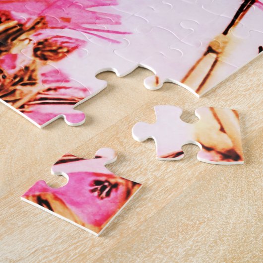 母の未払いセラピストおもしろいフローラ母の日 ジグソーパズル (側面)