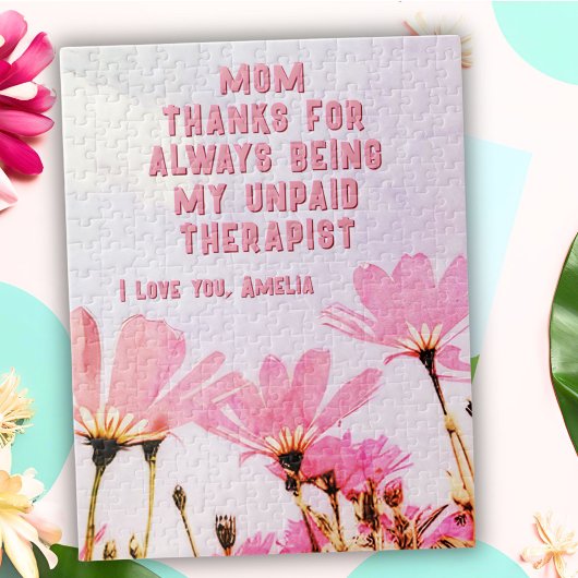 母の未払いセラピストおもしろいフローラ母の日 ジグソーパズル