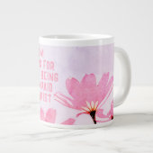 母の未払いセラピストおもしろいフローラ母の日 ジャンボコーヒーマグカップ (正面右)
