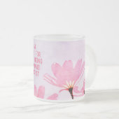 母の未払いセラピストおもしろいフローラ母の日 フロストグラスマグカップ (正面右)