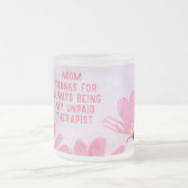 母の未払いセラピストおもしろいフローラ母の日 フロストグラスマグカップ (中央)