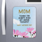 母の未払いセラピストおもしろいフローラ母の日 マグネット