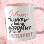 母の未払いセラピストおもしろいユーモア母の日 マグカップ