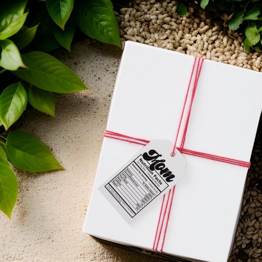 母の栄養の事実モダン白黒おもしろい ギフトタグ