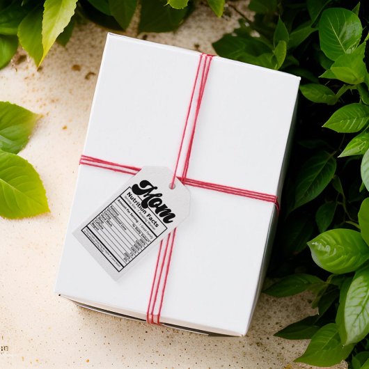 母の栄養の事実モダン白黒おもしろい ギフトタグ