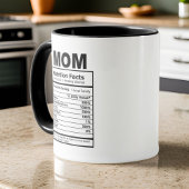 母の栄養の事実モダン白黒おもしろい マグカップ