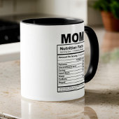 母の栄養の事実モダン白黒おもしろい マグカップ
