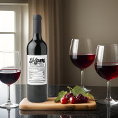 母の栄養の事実モダン白黒おもしろい ワインラベル