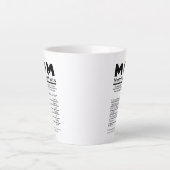 母の栄養事実 カフェラテマグ (正面)