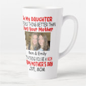 母の母からの娘への贈り物おもしろい カフェラテマグ (右)