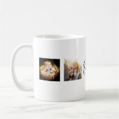 母の母の写真コラージュ白い黒 コーヒーマグカップ (左)