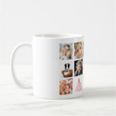 母の母の写真コラージュ白い黒 コーヒーマグカップ (左)