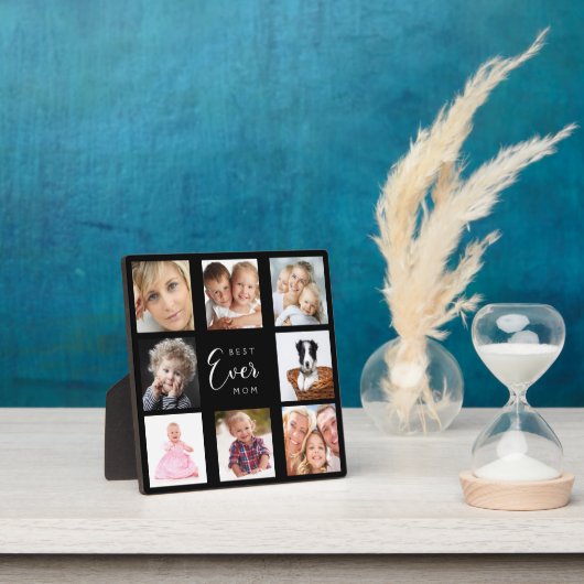 母の母の写真コラージュ白黒 フォトプラーク (インサイチュ)