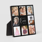 母の母の写真コラージュ白黒 フォトプラーク (正面)