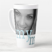 母の母の娘の写真母の日 カフェラテマグ (左アングル)