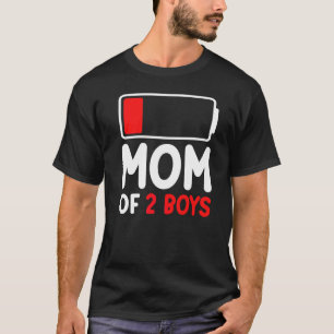 母の母の日の息子の2人の男の子 Tシャツ