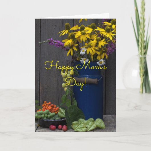 母の母の日用デイジー サンキューカード (正面)