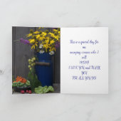 母の母の日用デイジー サンキューカード (内部)