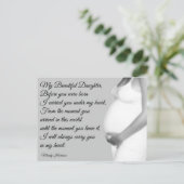 母の母の母から私の美しい娘引用文 ポストカード (スタンド正面)