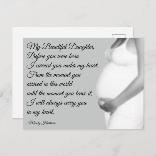 母の母の母から私の美しい娘引用文 ポストカード (正面/裏面)