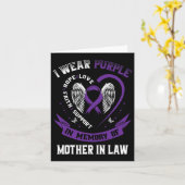 母の法要を記念して紫を身に着ける カード (黄色い花)