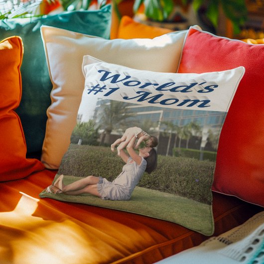 母の海の青い写真 クッション