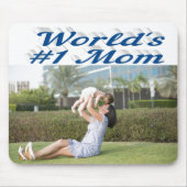 母の海の青い写真 マウスパッド (正面)