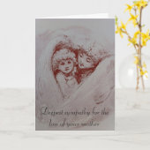 母の渡ることのための哀悼の言葉 カード (黄色い花)