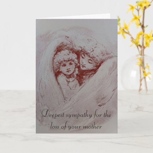 母の渡ることのための哀悼の言葉 カード (黄色い花)