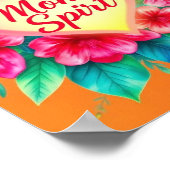 母の燃えるようなハート ポスター (角)