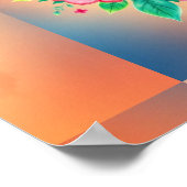 母の燃えるようなハート ポスター (角)