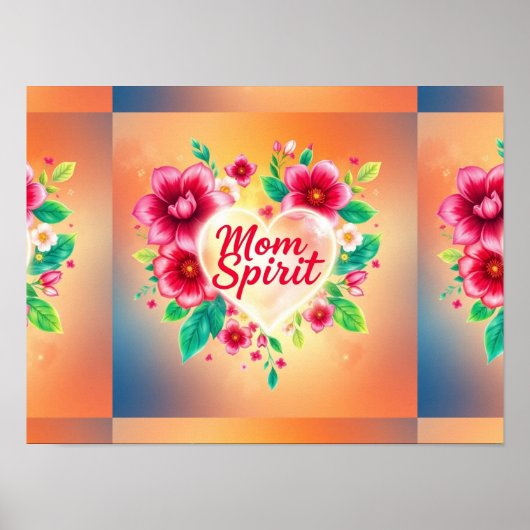 母の燃えるようなハート ポスター (正面)